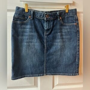 New York & Company Dark Blue Denim Mini Skirt